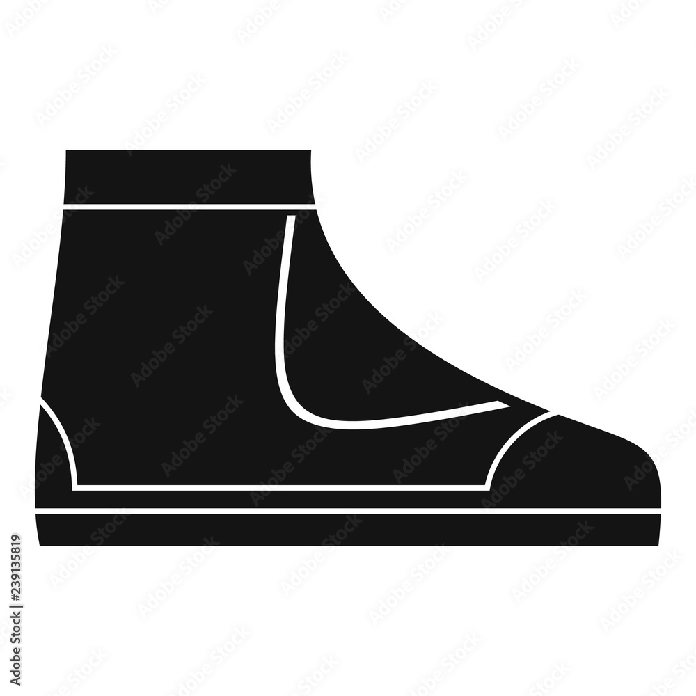 Poster diving boot icon. simple illustration of diving boot vector icon for web design isolated on white ba