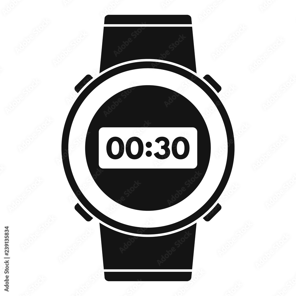 Poster underwater clock icon. simple illustration of underwater clock vector icon for web design isolated o