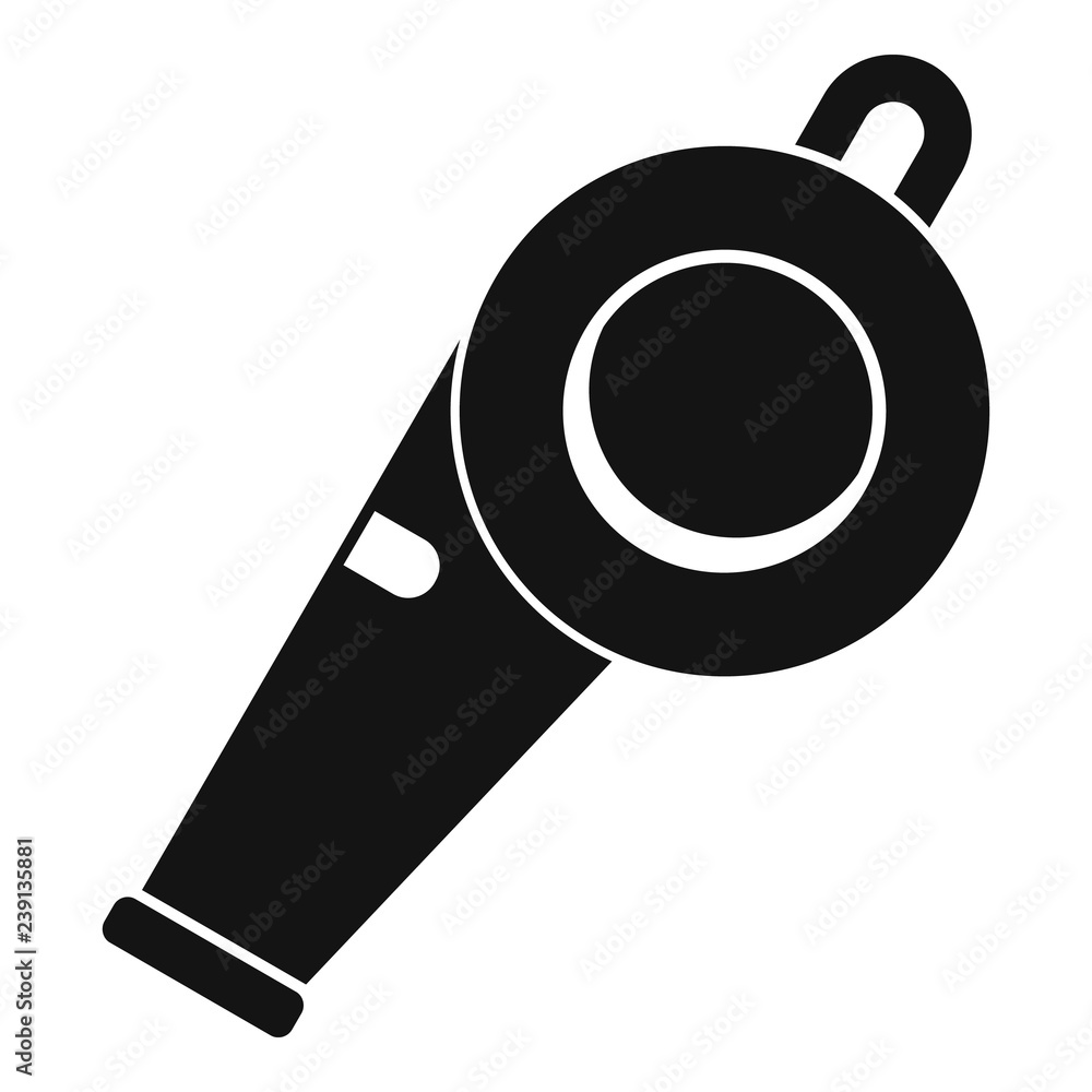Poster whistle icon. simple illustration of whistle vector icon for web design isolated on white background
