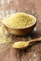 millet groats in a plate