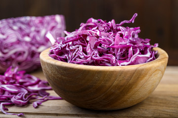 shredded purple cabbage