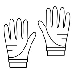 Diving gloves icon. Outline diving gloves vector icon for web design isolated on white background