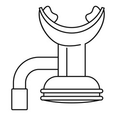 Diving mouth tool icon. Outline diving mouth tool vector icon for web design isolated on white background