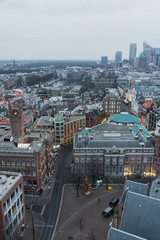 The hague city skyline sunrise, Netherlands