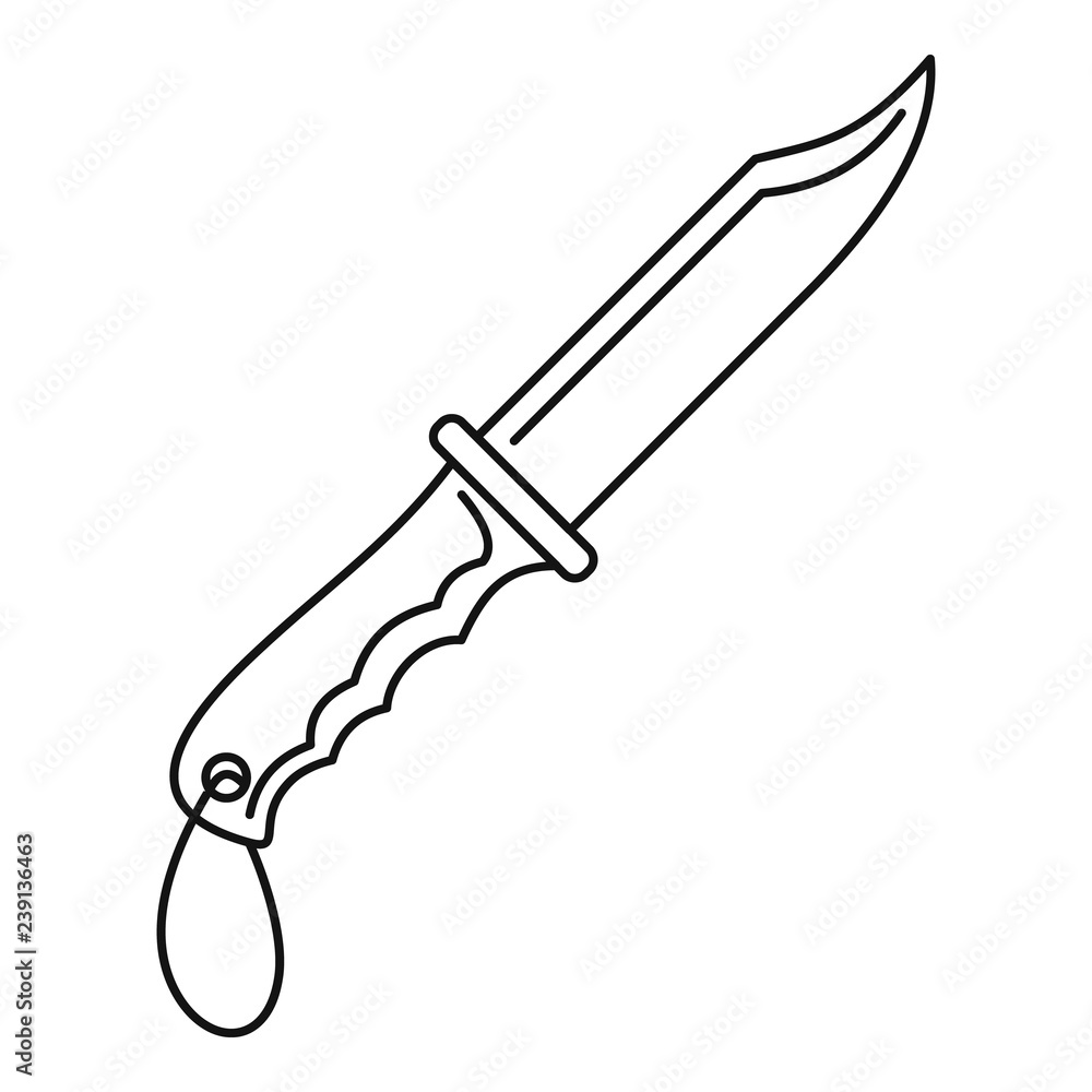 Poster dive knife icon. outline dive knife vector icon for web design isolated on white background