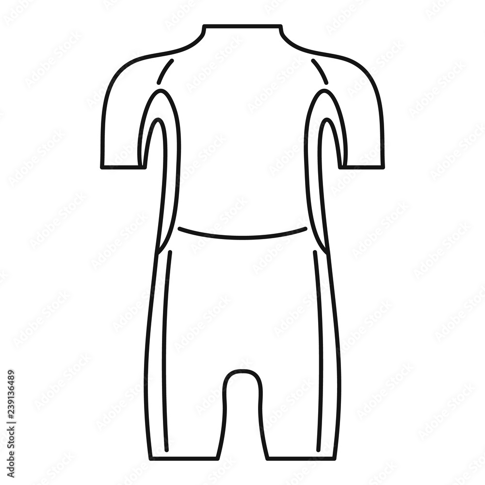Poster diving wetsuit icon. outline diving wetsuit vector icon for web design isolated on white background
