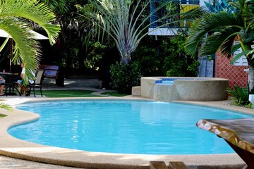 Outdoor pool in the tropics