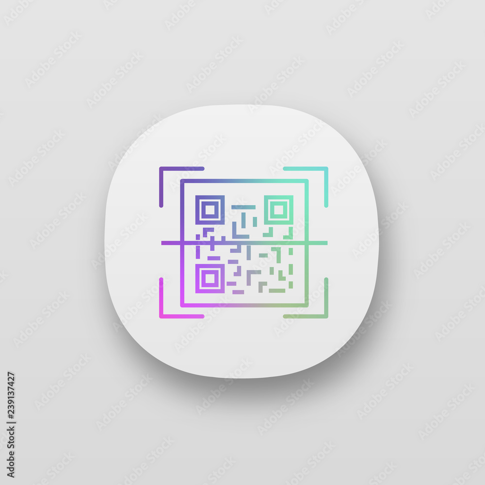 Poster qr code scanning app icon