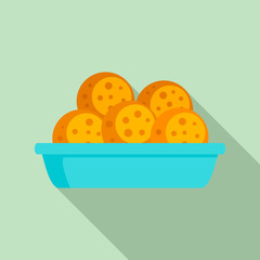 Mexican cookie icon. Flat illustration of mexican cookie vector icon for web design