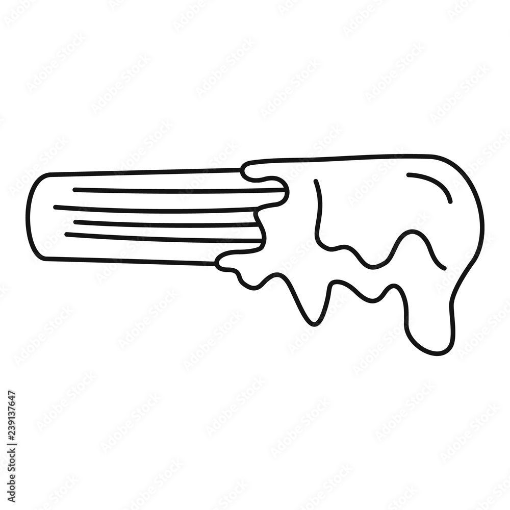 Poster churro icon. outline churro vector icon for web design isolated on white background