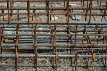 Steel Rebars for reinforced concrete.