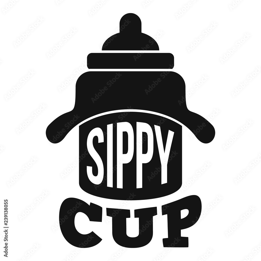 Canvas Prints newborn sippy cup logo. simple illustration of newborn sippy cup vector logo for web design isolated