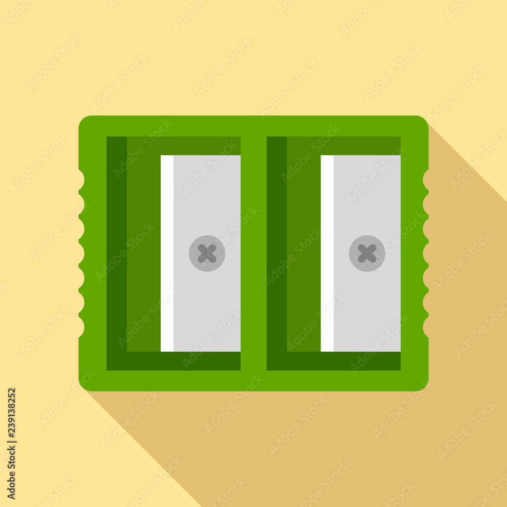 Poster double sharpener icon. flat illustration of double sharpener vector icon for web design