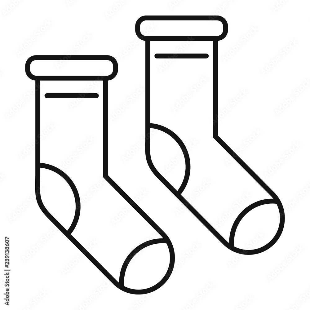 Poster winter sock icon. outline winter sock vector icon for web design isolated on white background