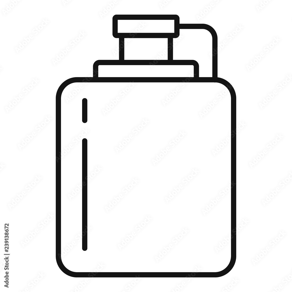 Poster hip flask icon. outline hip flask vector icon for web design isolated on white background