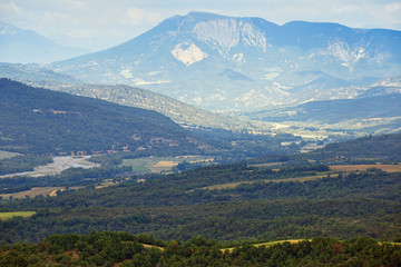Fototapeta premium .View of the valley and the mountains in the French Provence. France