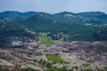 Fototapeta na wymiar Lovcen National Park bird's eye view, montenegro
