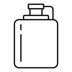 Hip flask icon. Outline hip flask vector icon for web design isolated on white background