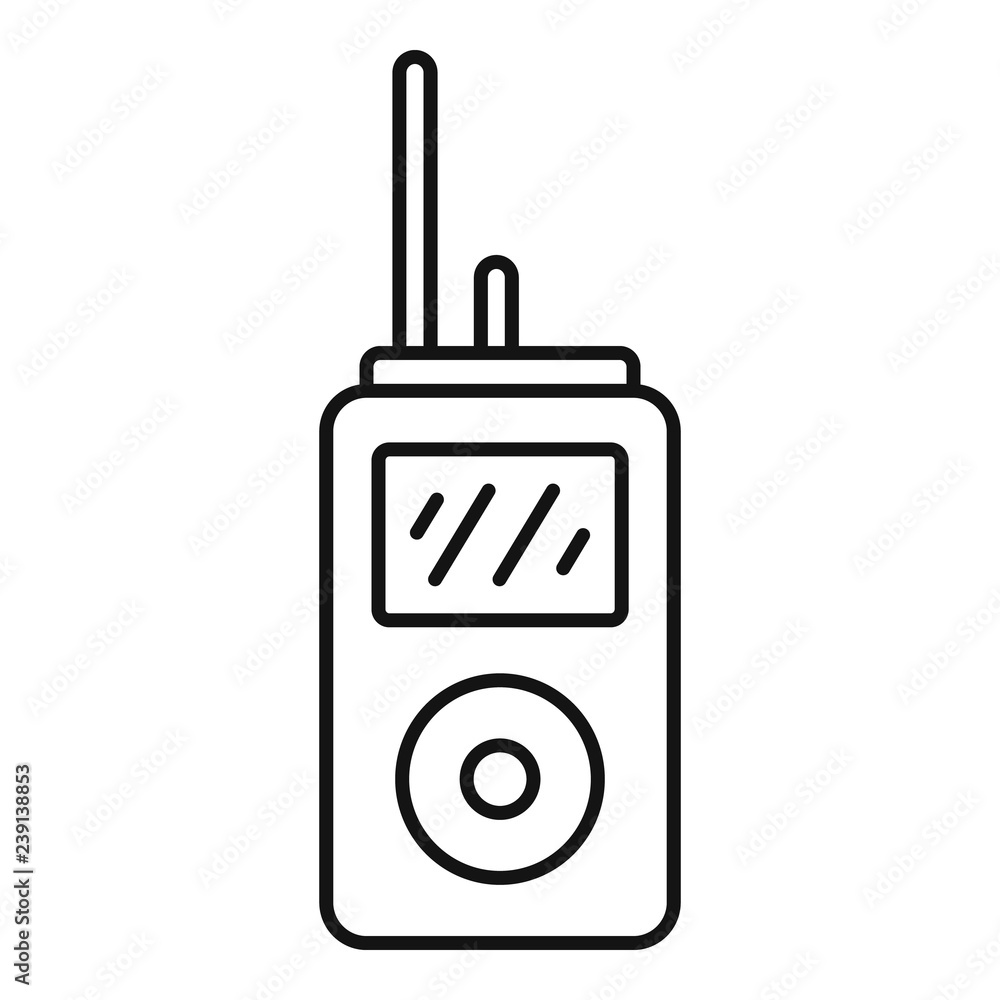 Poster walkie talkie icon. outline walkie talkie vector icon for web design isolated on white background