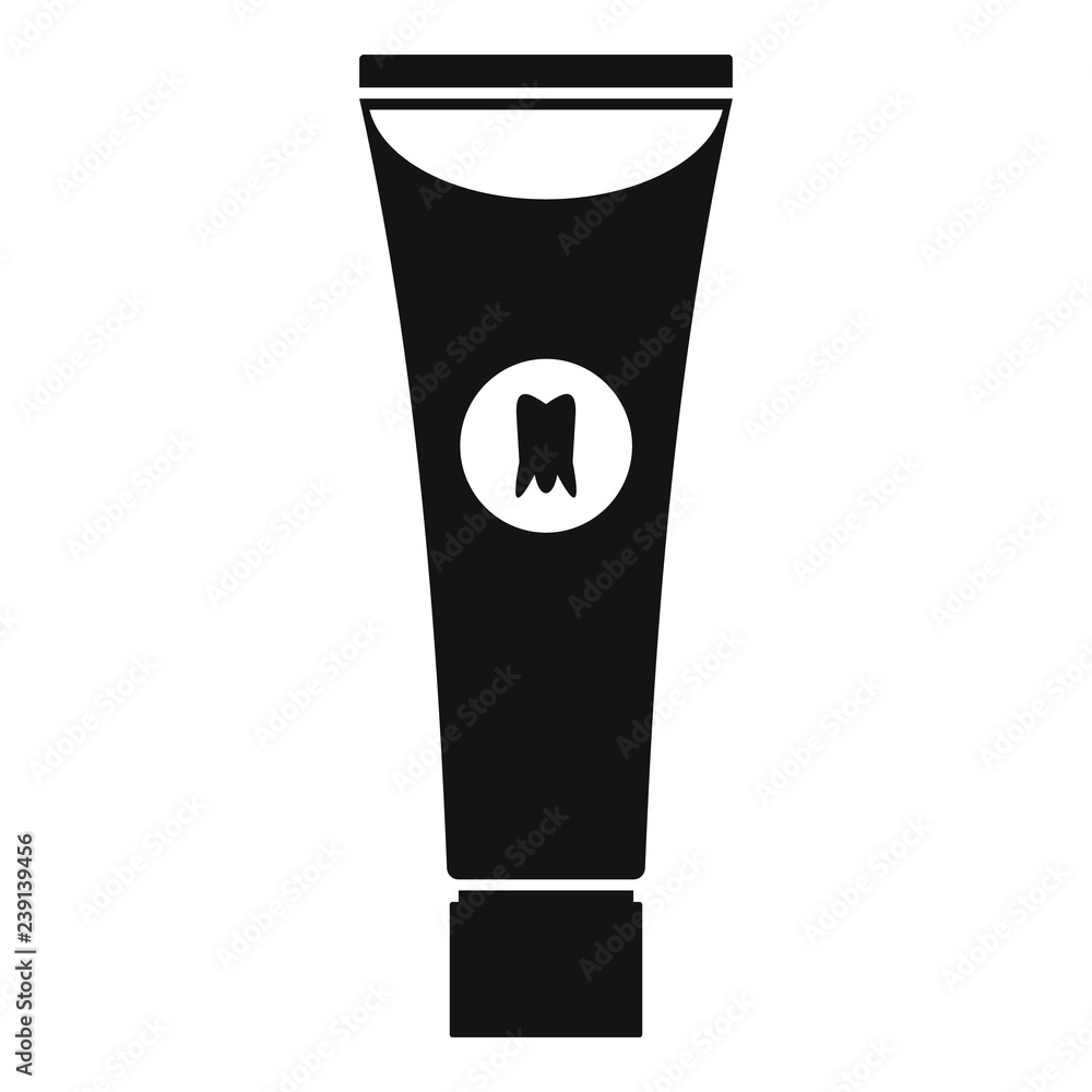 Poster whitening toothpaste icon. simple illustration of whitening toothpaste vector icon for web design is