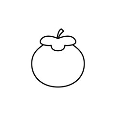 tomato outline icon. Element of fruits icon. Thin line icon for website design and development, app development. Premium icon