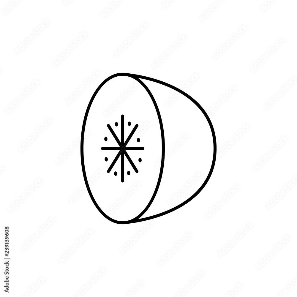 Poster guava fruit outline icon. element of fruits icon. thin line icon for website design and development,