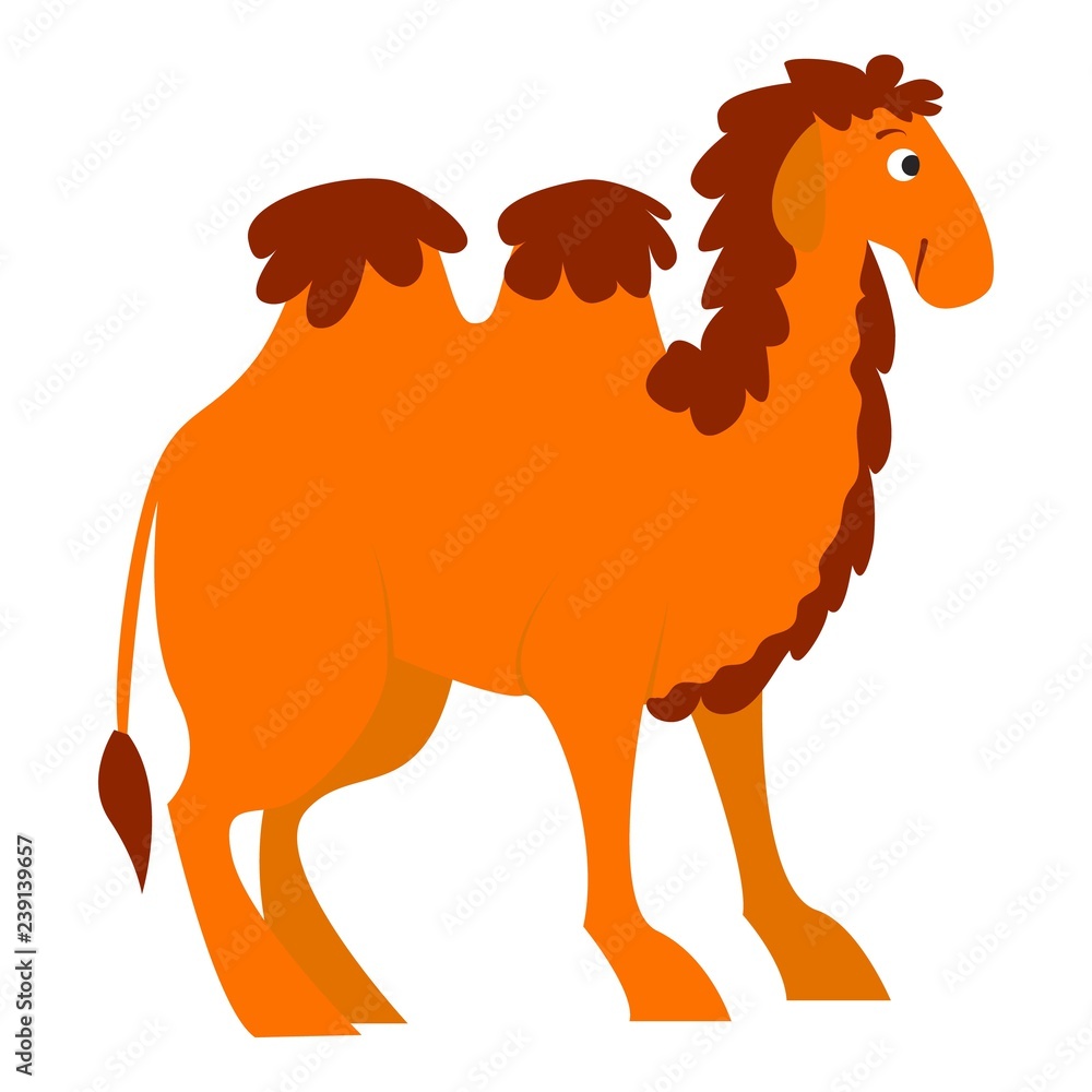 Poster camel icon. cartoon of camel vector icon for web design isolated on white background