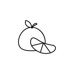 mandarin outline icon. Element of fruits icon. Thin line icon for website design and development, app development. Premium icon