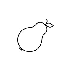 pear outline icon. Element of fruits icon. Thin line icon for website design and development, app development. Premium icon