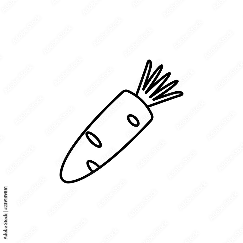 Poster carrot outline icon. element of fruits icon. thin line icon for website design and development, app 