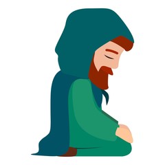 Husband of Jesus mother icon. Cartoon of husband of Jesus mother vector icon for web design isolated on white background