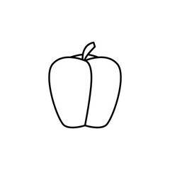 pepper outline icon. Element of fruits icon. Thin line icon for website design and development, app development. Premium icon