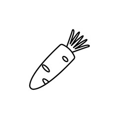 carrot outline icon. Element of fruits icon. Thin line icon for website design and development, app development. Premium icon