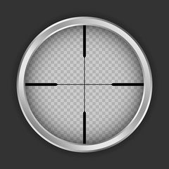 Crosshair icon. Realistic illustration of crosshair vector icon for web design