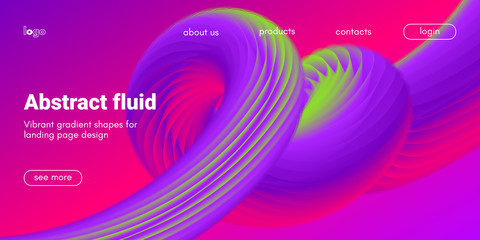 Abstract Fluid Background for Landing Page.