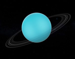 Planet Uranus Isolated