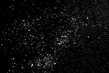 Snow and snow fog on a black background