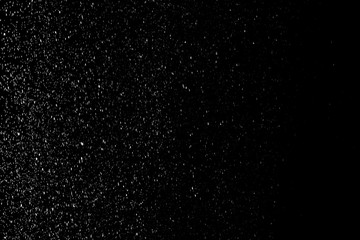 Snow and snow fog on a black background