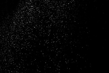 Snow and snow fog on a black background