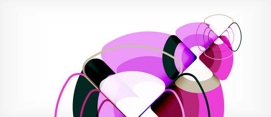 Circles and triangles design abstract background