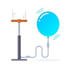 Hand pump inflates balloon © enmaler