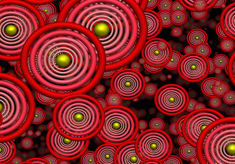 red abstract circles 