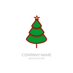 Christmas Happy New Year Religion Business Wallpaper Stock Vector Logo Design Template