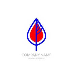Fototapeta na wymiar Organic Green Plant Nature Farm Agriculture Business Company Stock Vector Logo Design Template