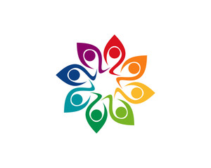 Obraz premium people leaf flower community