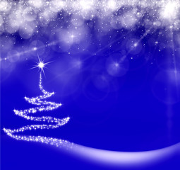 Fototapeta na wymiar Sparkling Christmas tree