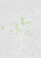 Naklejka premium City map Luxembourg, color detailed plan, vector illustration