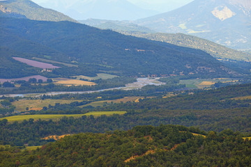 Fototapeta premium .View of the valley and the mountains in the French Provence. France