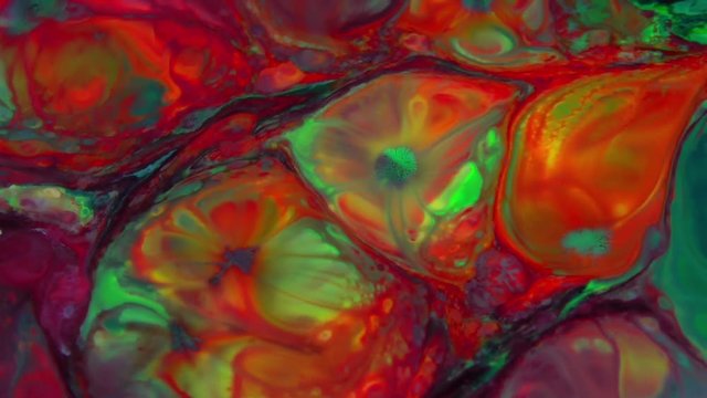 1920x1080 25 Fps. Very Nice Ink Abstract Psychedelic Paint Liquid Motion Background Texture Video.