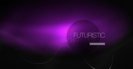 Neon lines wave background. Abstract composition